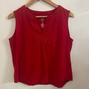 St. John's Bay Red Sleeveless Blouse